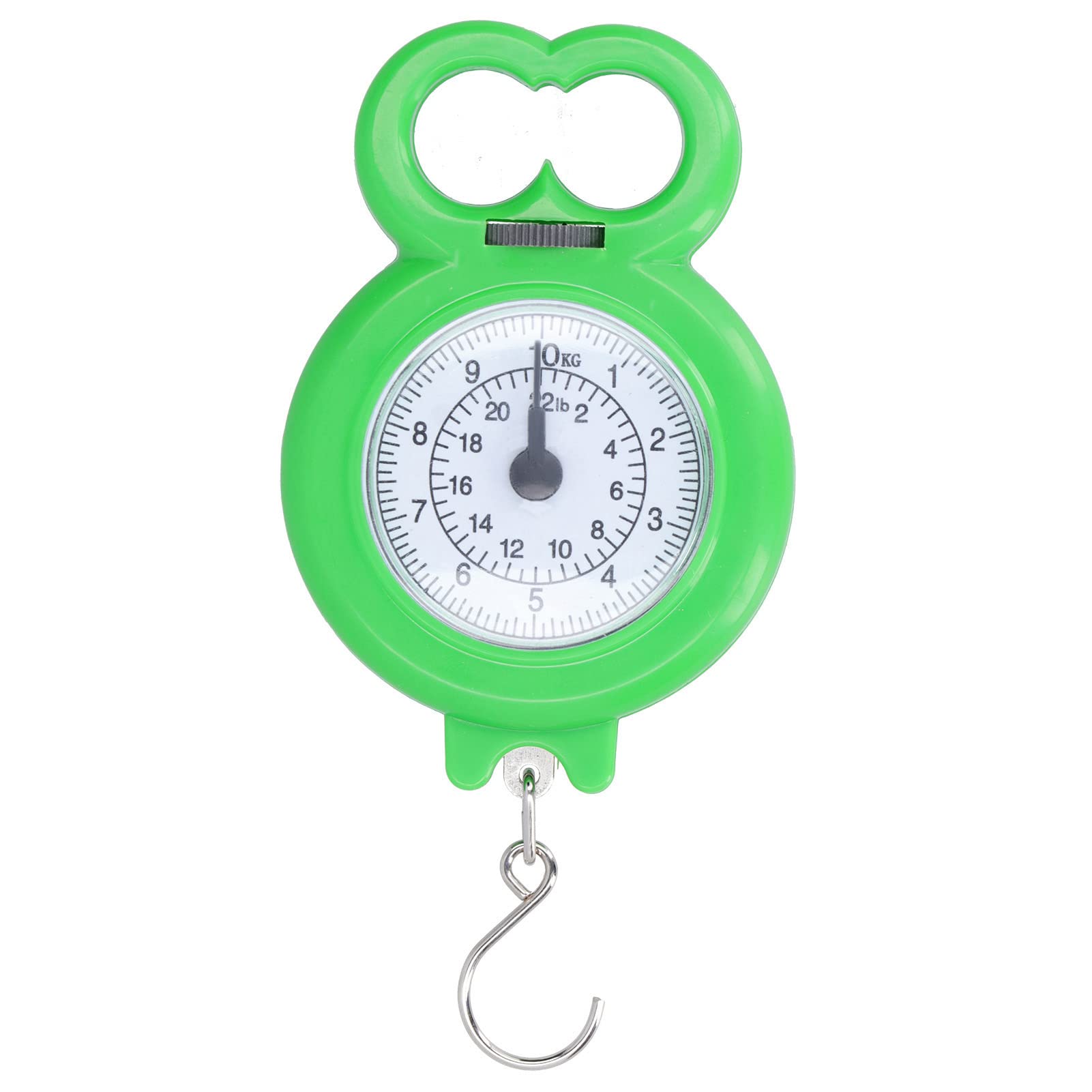 Fish Scale,Pointer Hook Hanging Scales 22.Lb/10kg,High Accuracy Mini & Portable Spring Weight Scale for Fishing,Fruits,Vegetables Shopping Weighing(Green)