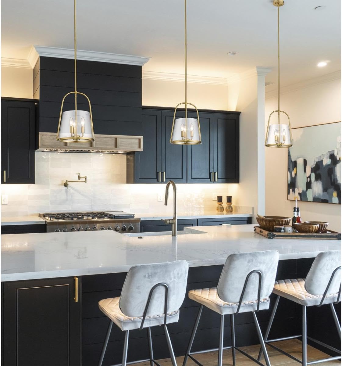 Z-Lite 3041P12-MGLD Archis Pendant, 3-Light 180 Total Watts, Modern Gold