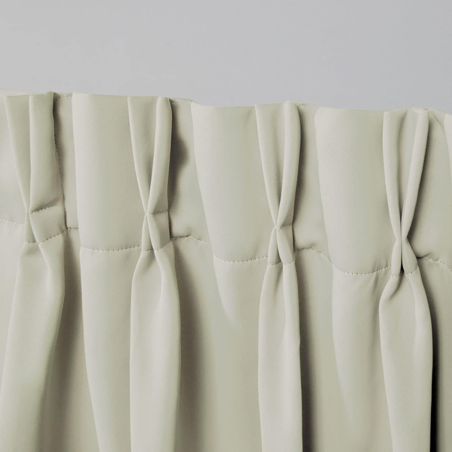 Exclusive Home Sateen Twill Woven Room Darkening Blackout Pinch Pleat/Hidden Tab Top Top Curtain Panel Pair, 84" Length, Linen