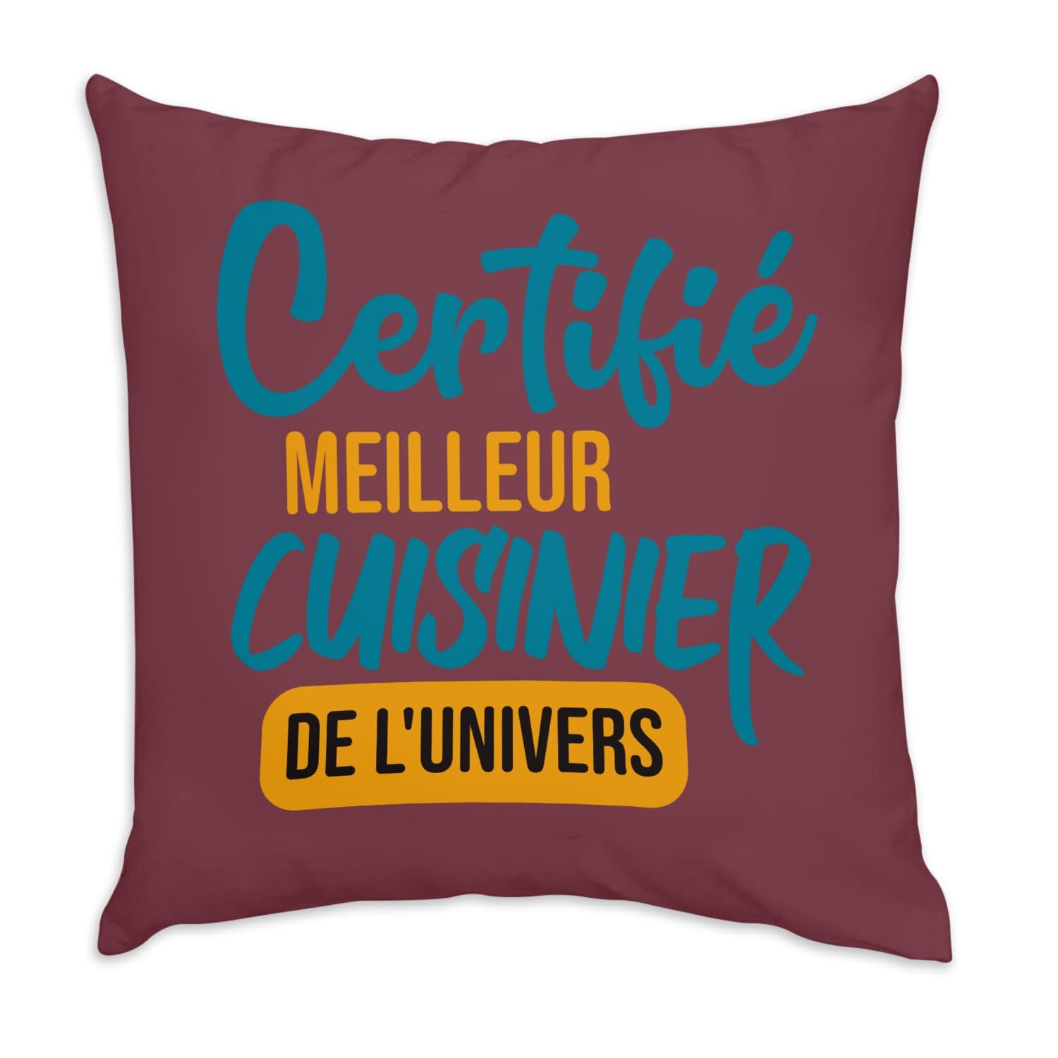 Fabulous Red Velvet Cushion Cover - Best Cook in Certified Universe Restaurant Chef Kitchen Dishes - 40x40cm Velvet Touch