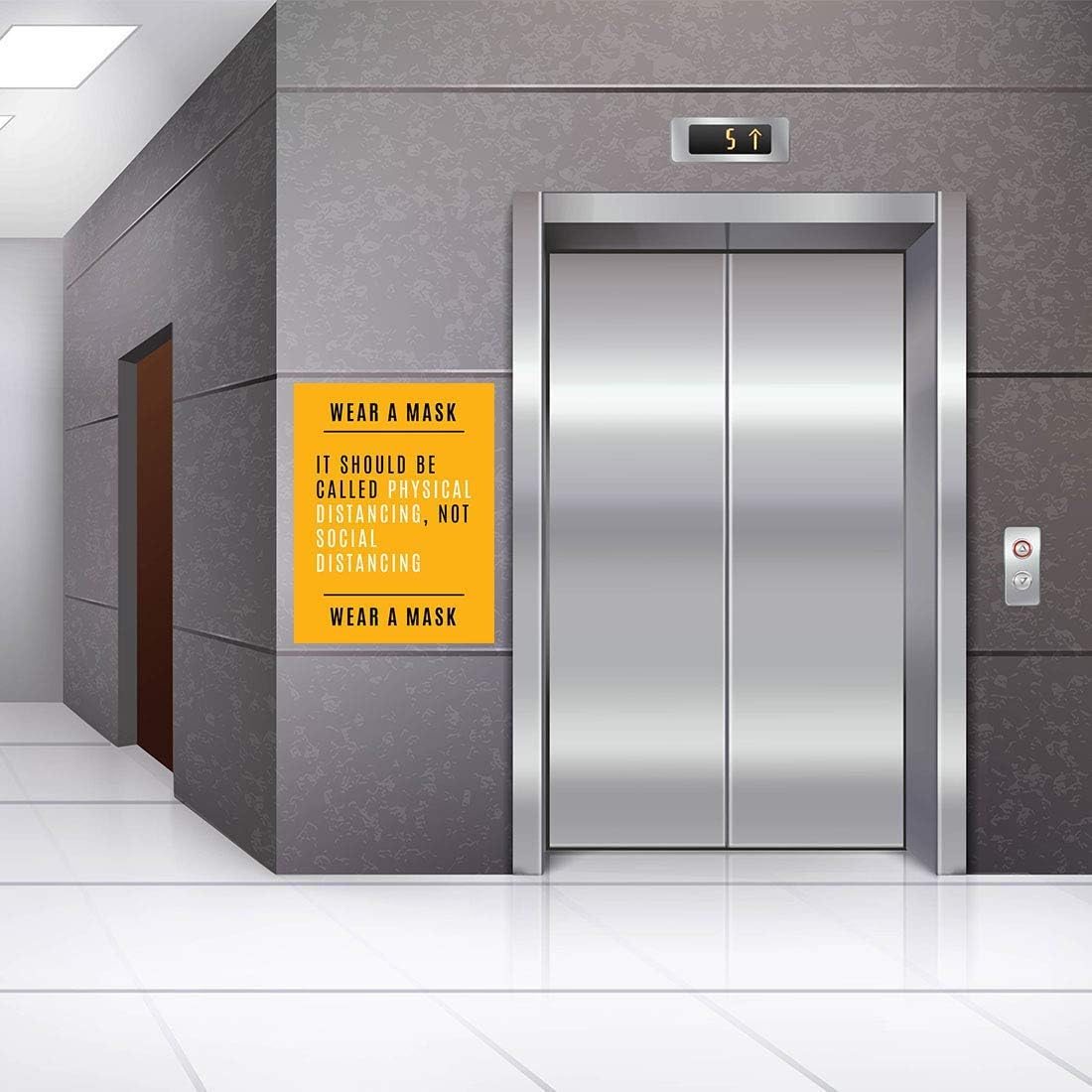 Andaz Press Social Distancing Safety First It Should Be Called Physical Distancing, Not Social Distancing Business Signs, 10-Pack 8.5" x 11" Labels, Vinyl Sticker Decals