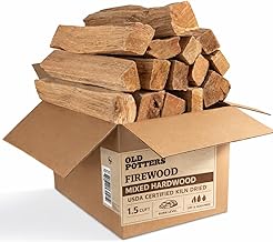 Old Potter Kiln Dried Firewood, ~1.5 Cu Ft ~ 38-45 lbs, for Solo Stove, Firepits and Fireplaces or Cooking, 16 Inch Logs, Mixed Hardwood