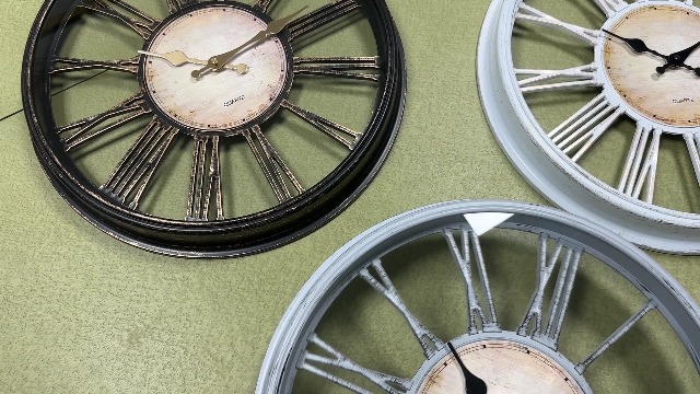 DIYZON Grande Horloge Murale Vintage 40cm Silencieuse - Chiffres 3D Rétro Pour Salon Et Chambre
