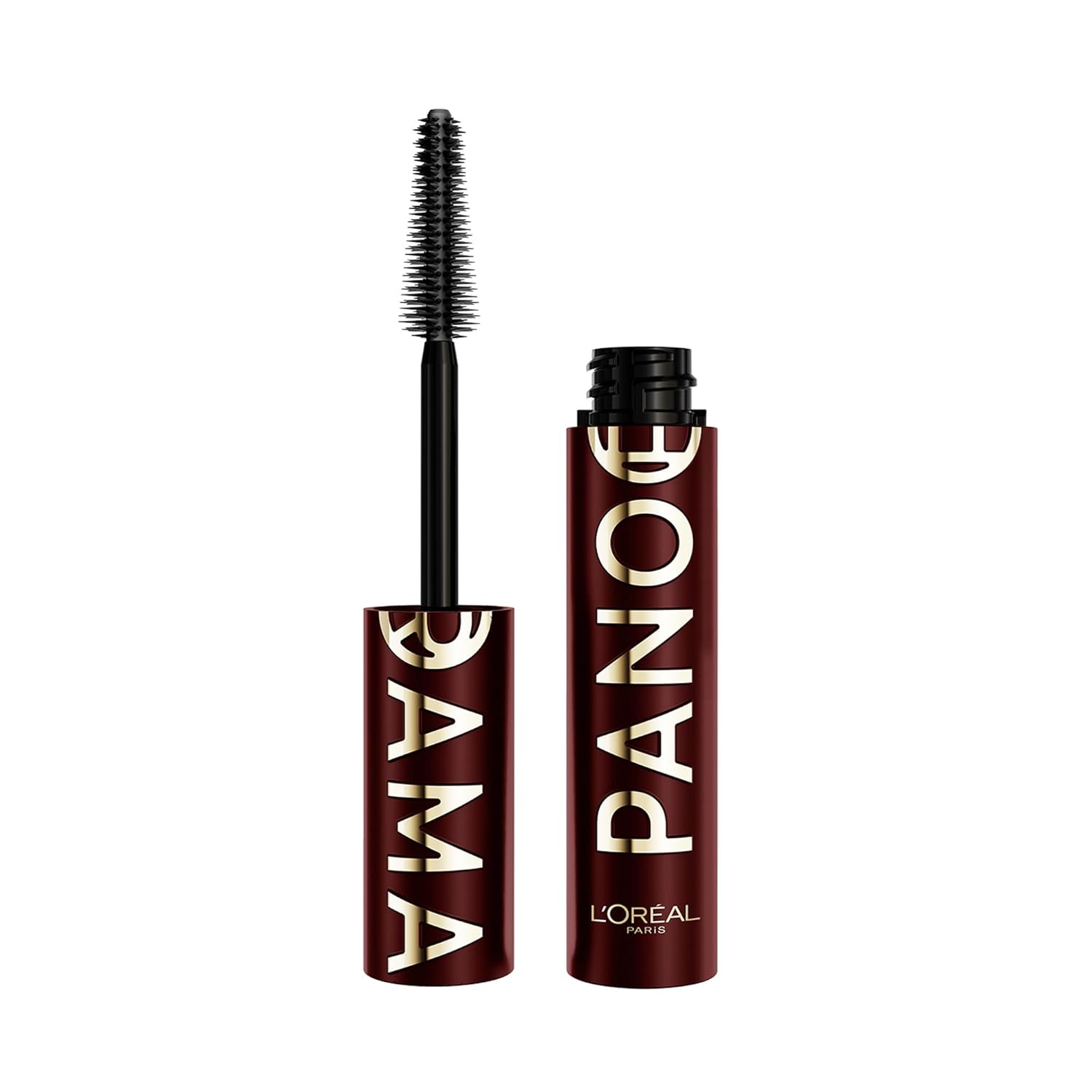 L'Oreal Paris Voluminous Panorama Chromatic Mascara, Volumizing and Lengthening Burgundy Mascara, Longwear, Smudge-Resistant and Washable, 707 Burgundy Cashmere