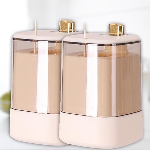 Miniatura 1 de YCSMGR Paquete de 2 dispensadores de palillos de dientes, dispensadores automáticos emergentes para cocina, restaurante, sala de estar con 1,000