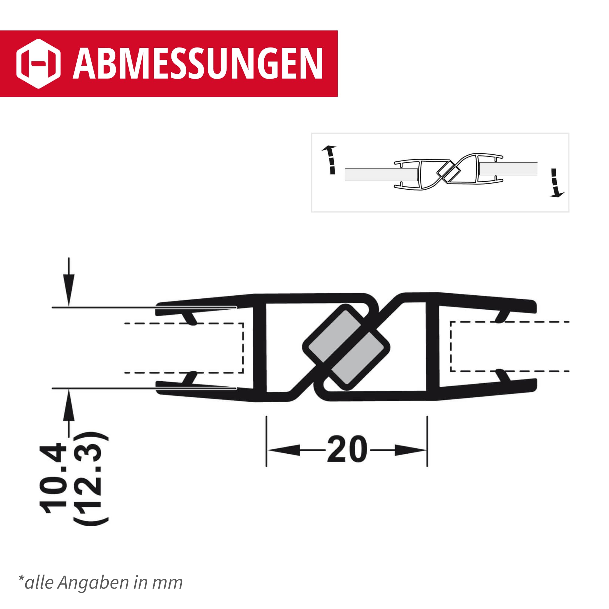 Gedotec Magnet-Duschlippendichtung – Wasserdicht & Einfach Zu Montieren Für Eckduschen