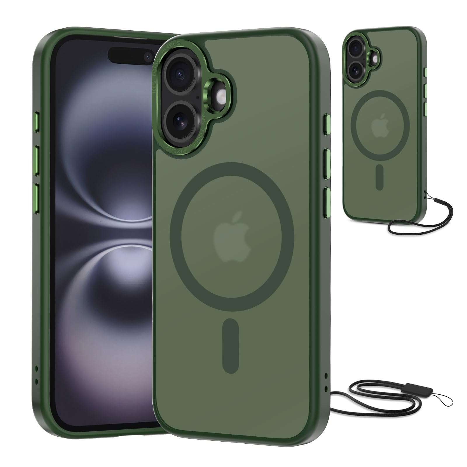 NEW'C Magnetisch Hülle für iPhone Serie kompatibel mit MagSafe Ultimate, stoßfest – starker Magnetismus und militärischer Schutz
