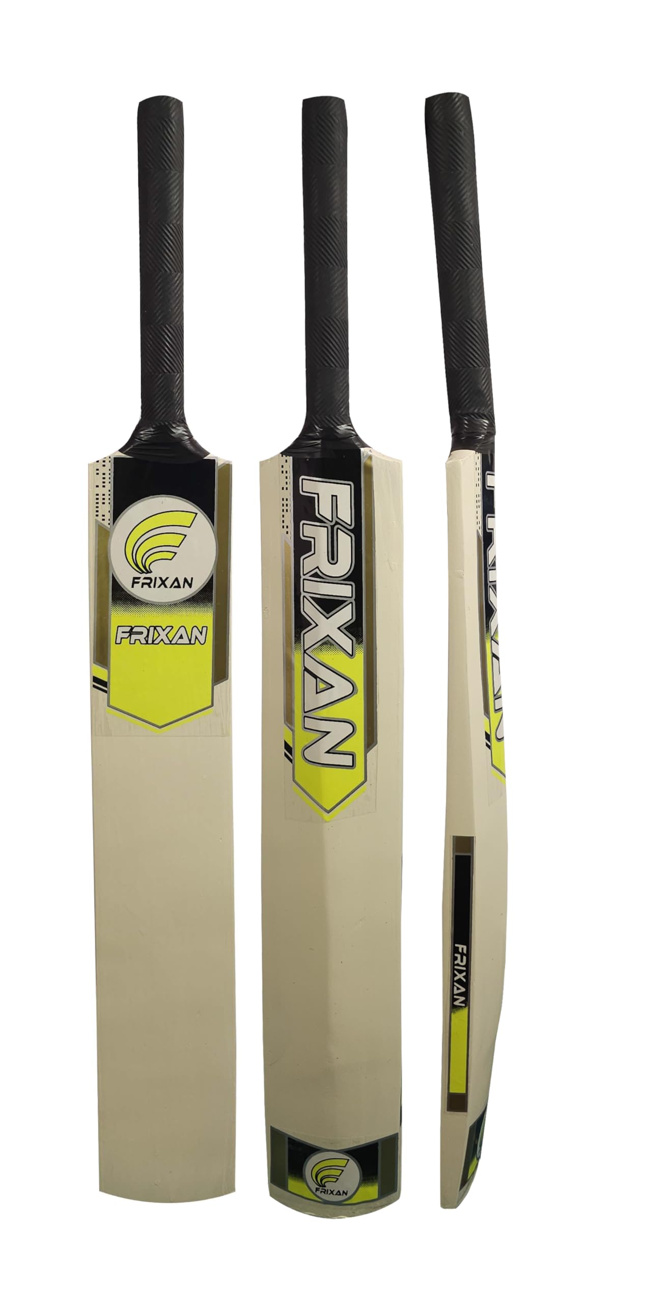 Frixan Cricket Bat, Wooden, Black and Yellow, Size No 3 for 6-8 Years Kids-picture-21