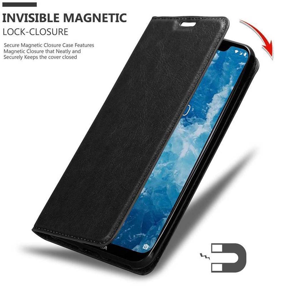 Cadorabo Hülle Für Nokia 7 Plus – Kunstleder Flip-Cover Mit Standfunktion & Kartenfach | Magnetverschluss | Rot