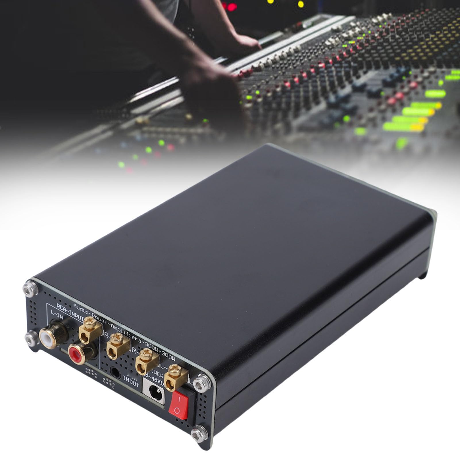 Amplificatore di Potenza HiFi Classe D Amp Mini Amplificatore Stereo a 2 Canali, Feedback Audio Integrato per la Casa, Carico di Guida Mini a 2 Canali, per Audio Domestico con
