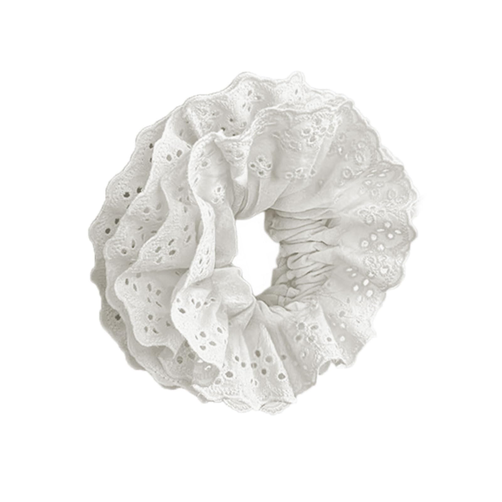 Fentency Oversized Lace Scrunchies Hair Bun Scrunchy Lady Hair Styling Flower Accessories