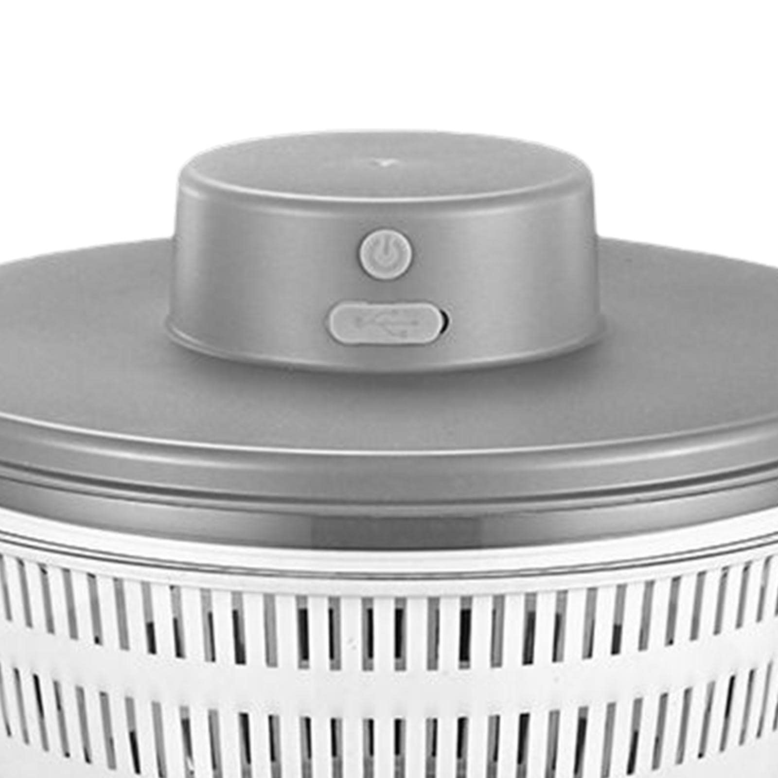 Spinner Eléctrico Recargable para Verduras, Secador de de Secado Rápido Automático, para Cocina, Lechuga, Producción de Cebolla, Ajo, Gris
