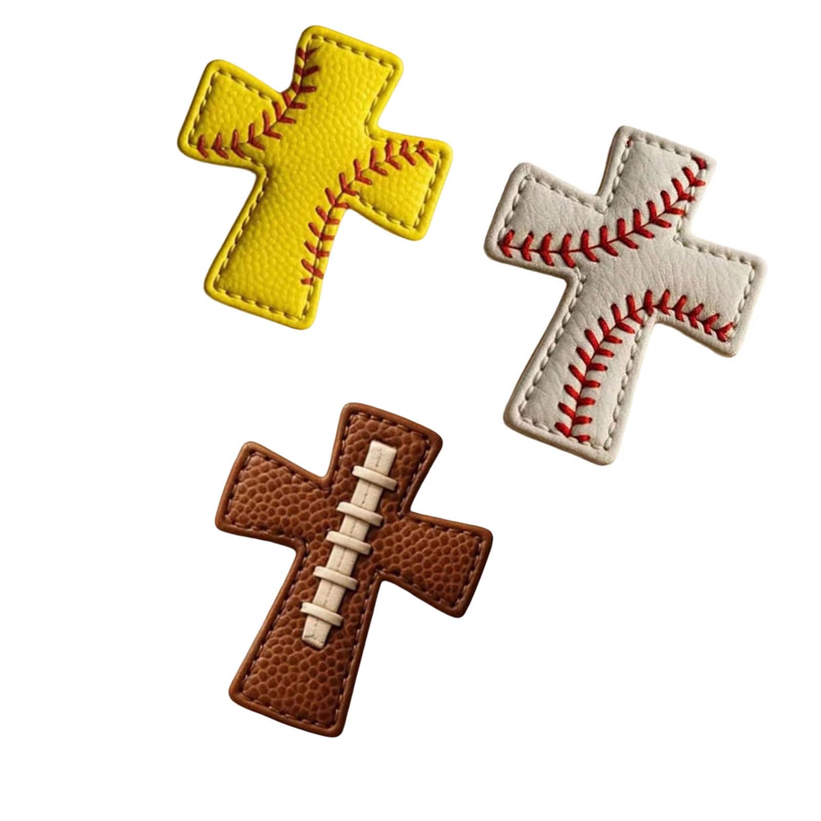 TFAOYS PU Leather Blessing Crosses Baseball Football Softball Motifs Souvenir Gifts Gift