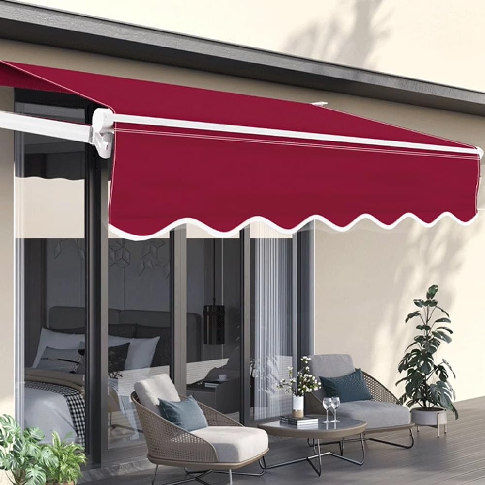 Tettoia retrattile per esterni, patio, negozio, ristorante, bar, balcone, verde, 30 x 2,5 m, copertura resistente alle intemperie per protezione istantanea e protezione
