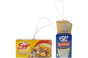 Pop Tart and Eggo Christmas Ornament 2-Pack