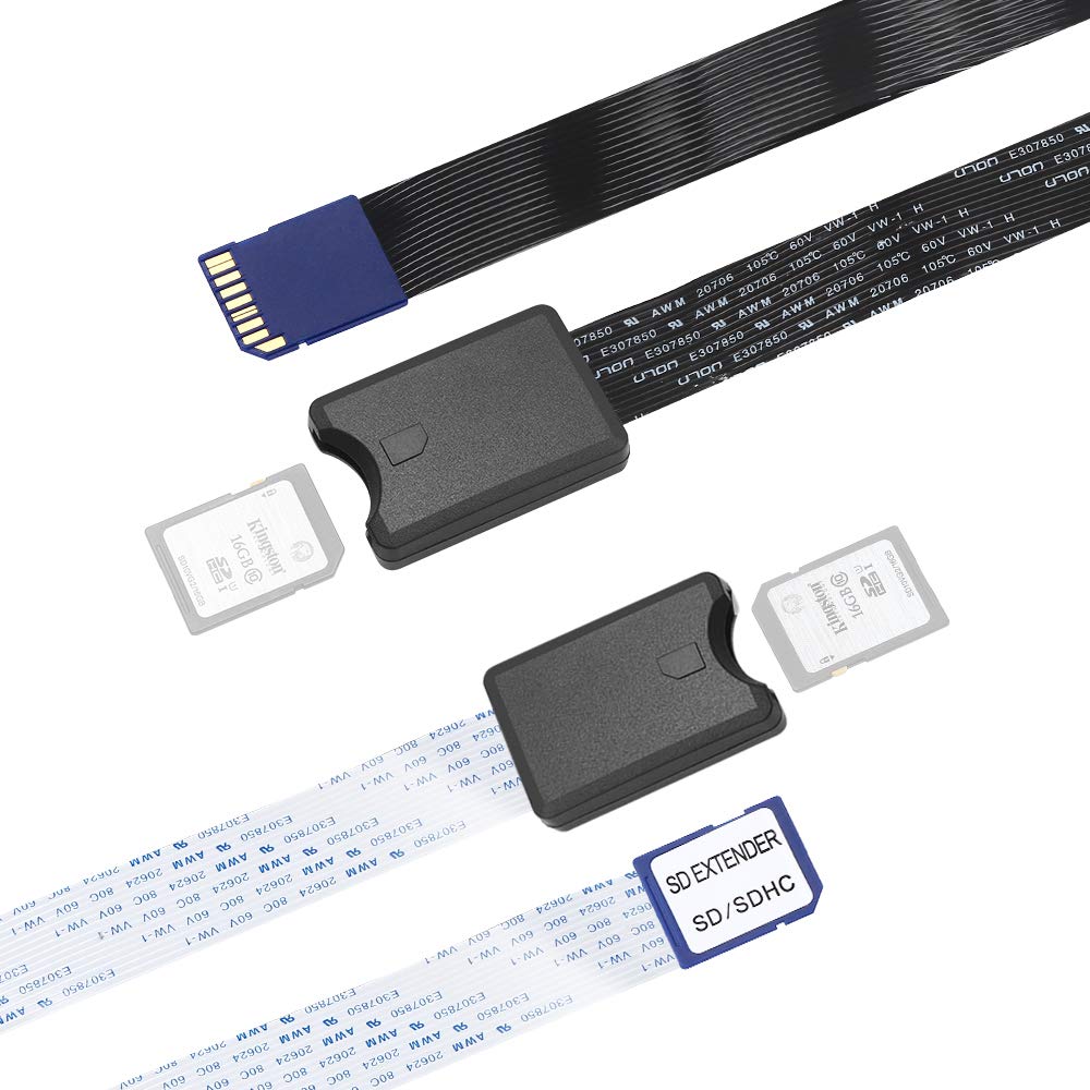 Electop SD to SD Card Extension Cable SD Extender Adapter Flexible