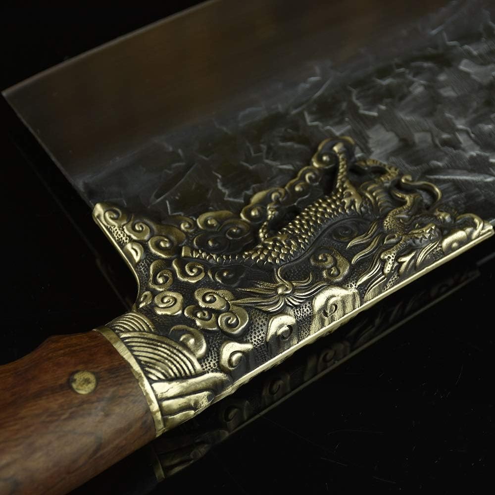 Meat Cleaver,Butcher knife Cleaver Knife 8.5 Inch Handmade Forged Chef Knife 7CR17 Stainless Steel Full Tang Kitchen Butcher Chopper Meat Boning Knife (Color : Cleaver Knife)