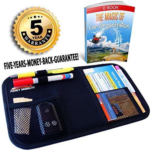 Fancy Mobility Car Sun Visor Organizer - Auto Accessories Document Holder - Car, Truck, Suv Registration & Insurance Storage Pouch - Road Trip Essentials Gift For Any Driver + 5Year Warranty (10 Pack) #TOP1