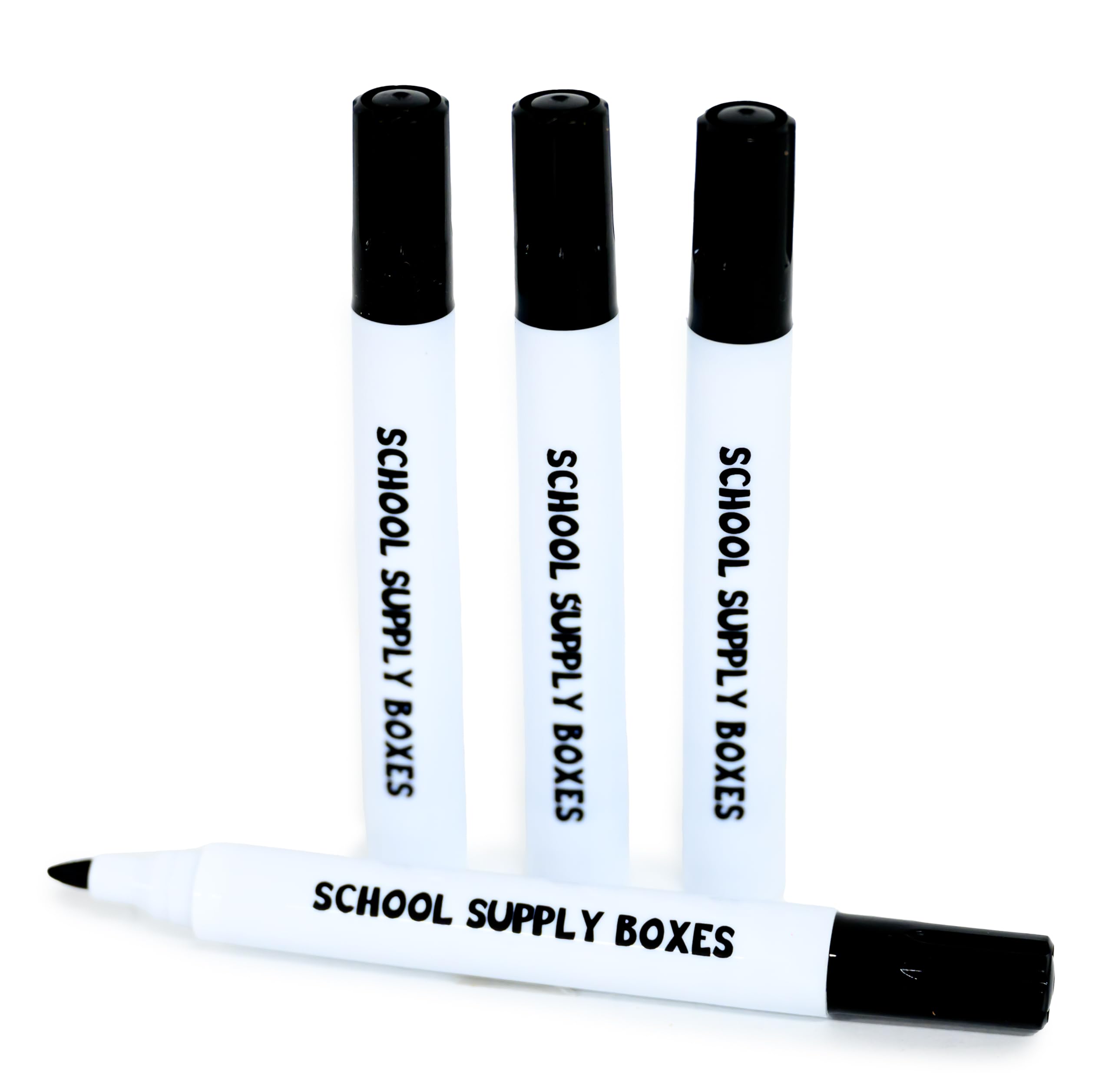 School Supply Boxes | Black Dry Erase Markers | 25 Pack | Bold Chisel Tip, Low-Odor Dry Erase Markers for Whiteboards