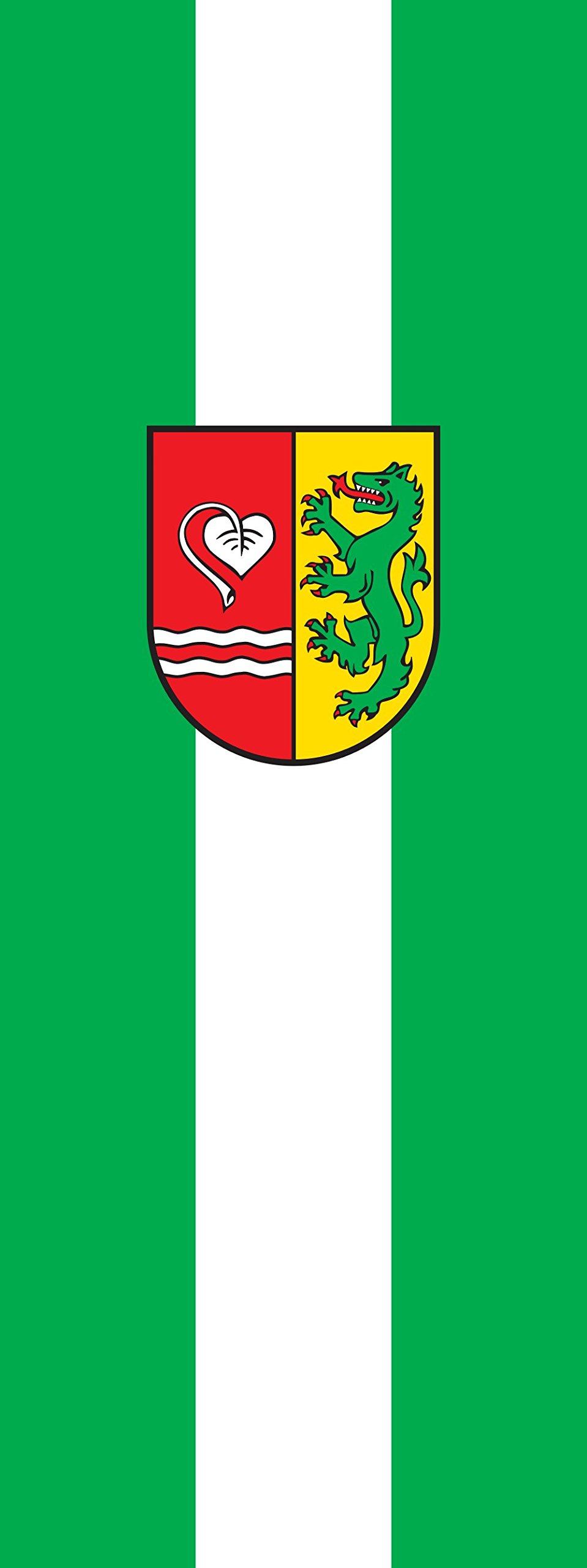 Drapeau Heldenstein grand format portrait 400x150cm pavillon de 6m²
