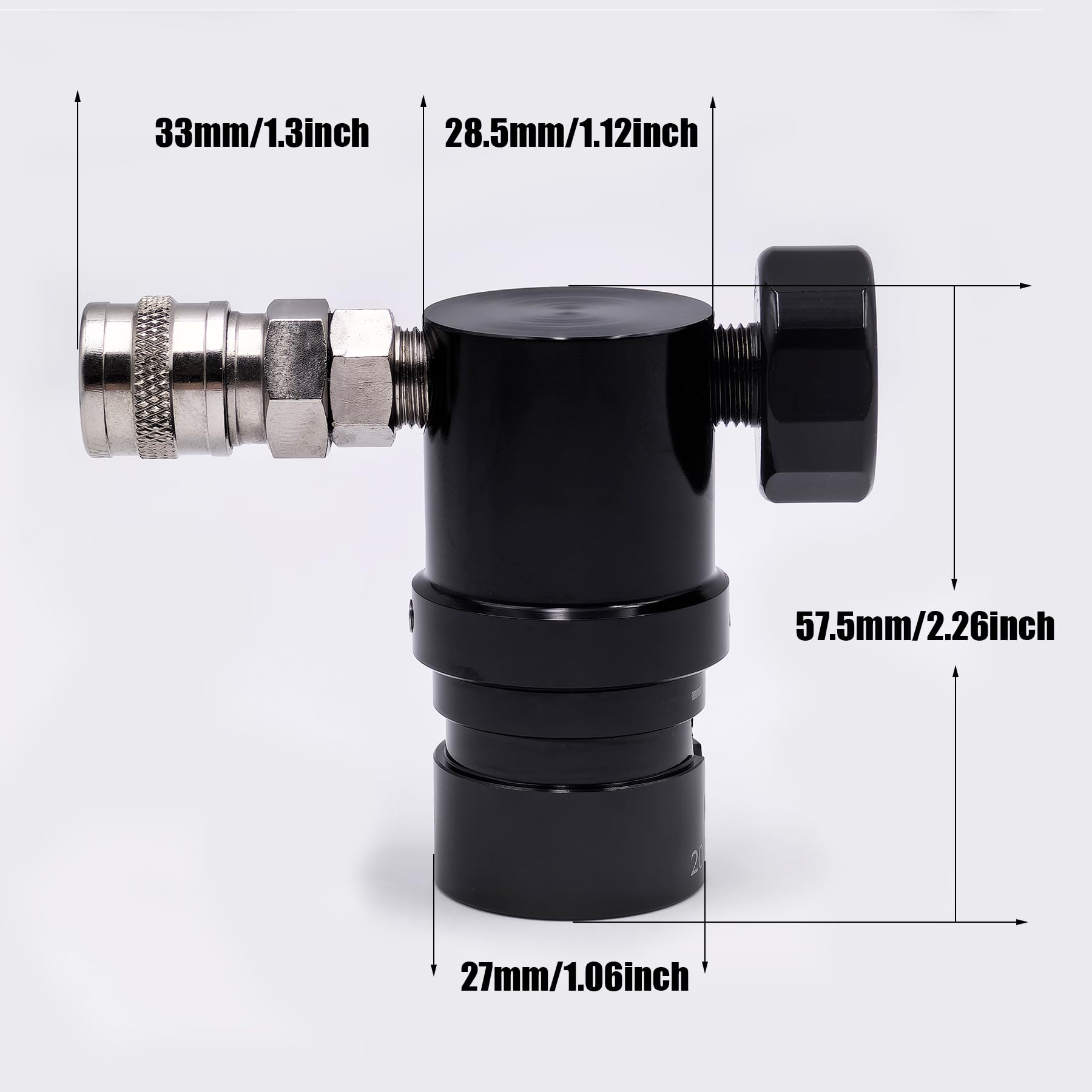 HPA Low Pressure MR Reg GEN2 Micro régulateur de CO2 réglable avec sortie Foster US 2202 20 psi à 200 psi pour pistolet Airsoft PCP Paintball
