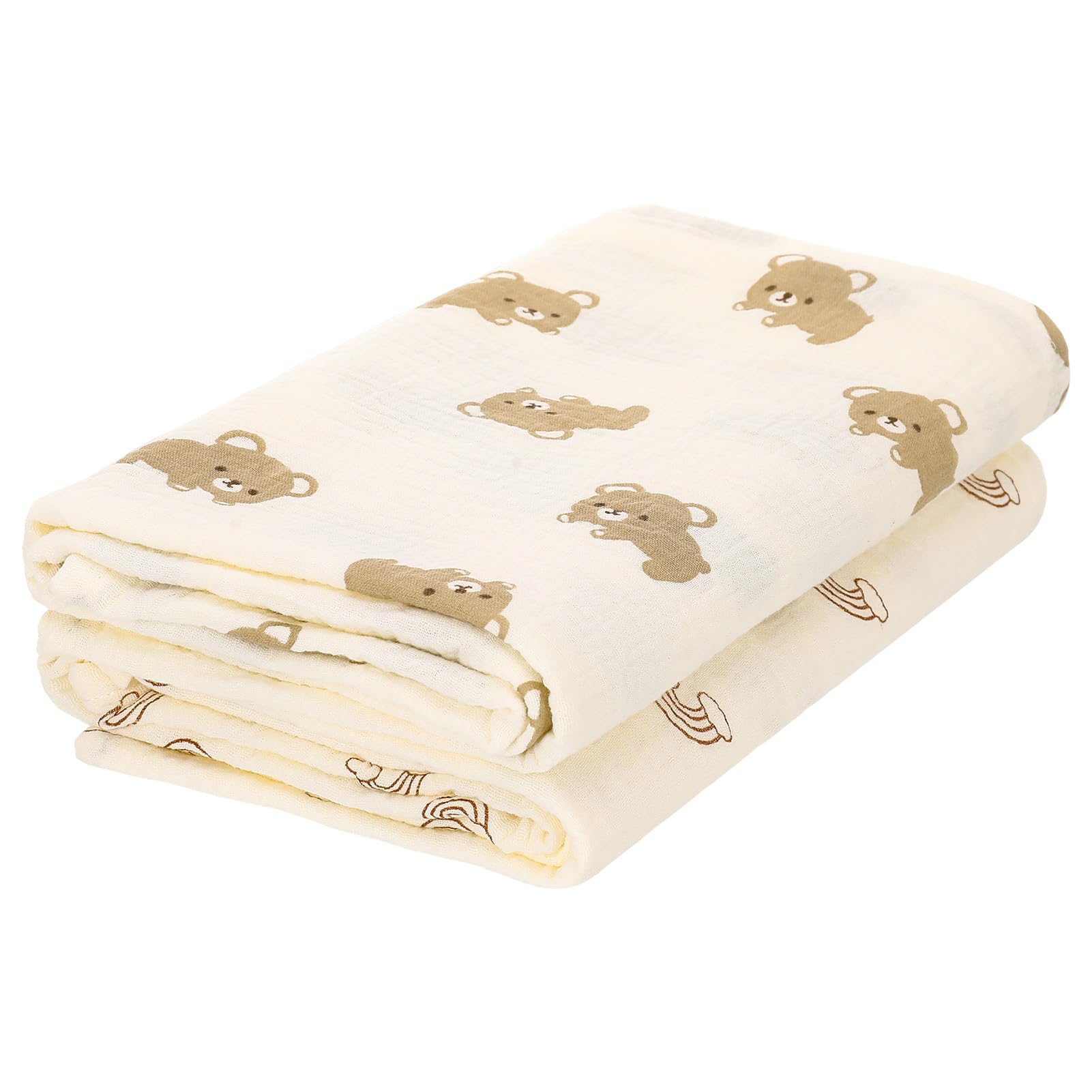 GSrenyu 2 Pack Large Muslin Cloths For Baby 100x100cm Muslin Swaddle Blankets Cotton Swaddle Cloth Baby Essentials For Newborn