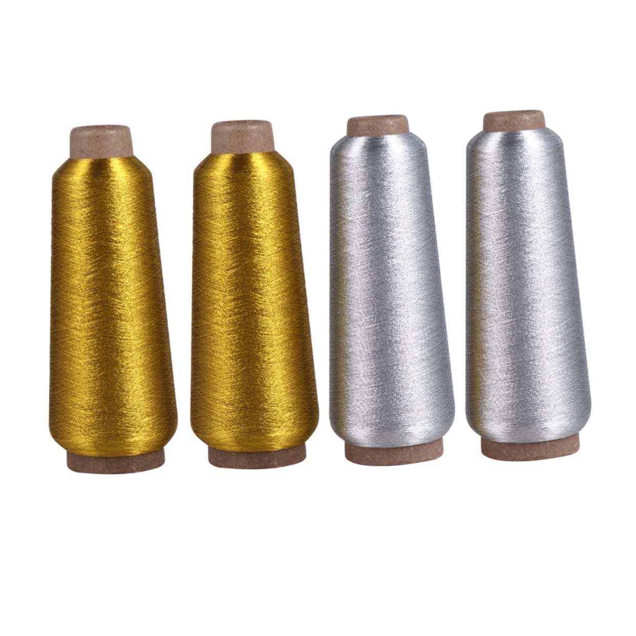 COHEALI DIY Cross-Stitch Metallic Wire 4 Rolls Embroidery Thread Embroidery Floss