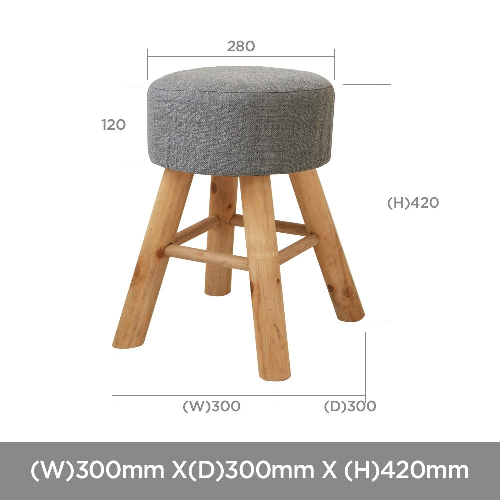 Amazon｜ルームアンドホーム 椅子 スツール マカロン グレー 30×30