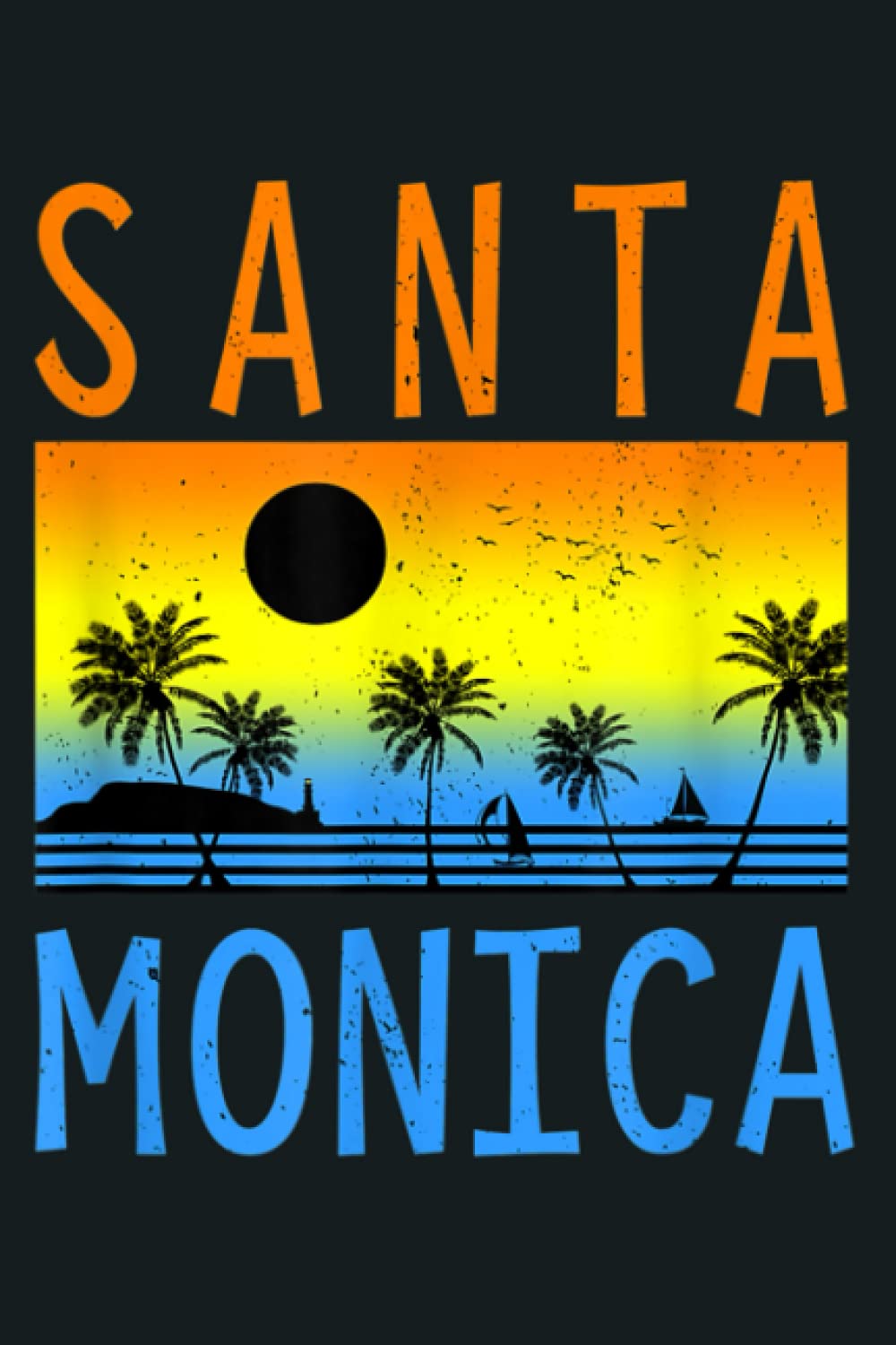 Santa Monica Tshirt California Vacation Souvenir Gift: notebook, notebook journal beautiful , simple, impressive,size 6x9 inches, 114 paperback pages