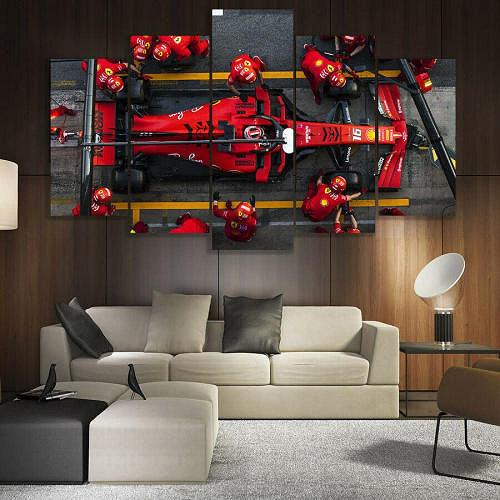 Canvas Wall Art 5 Piece Mural Oil Painting Pictures F1 Feri Charles Leclerc Hd Print 5 Part Modular Posters Modern Living Room Kitchen Decoration