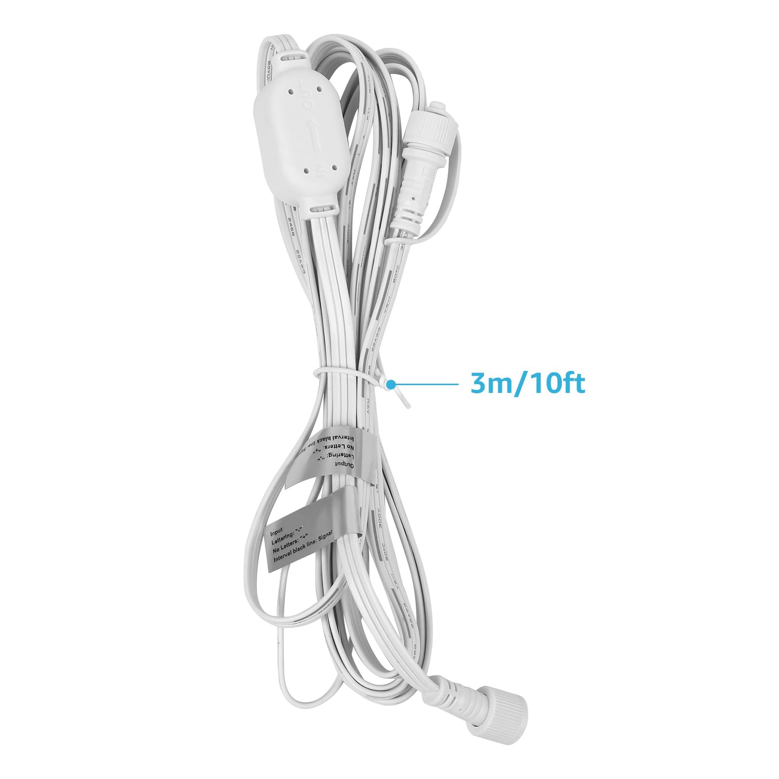 Lepro 3m/10ft Extension Lead for E1 Permanent Outdoor Lights Only, White - Image 3