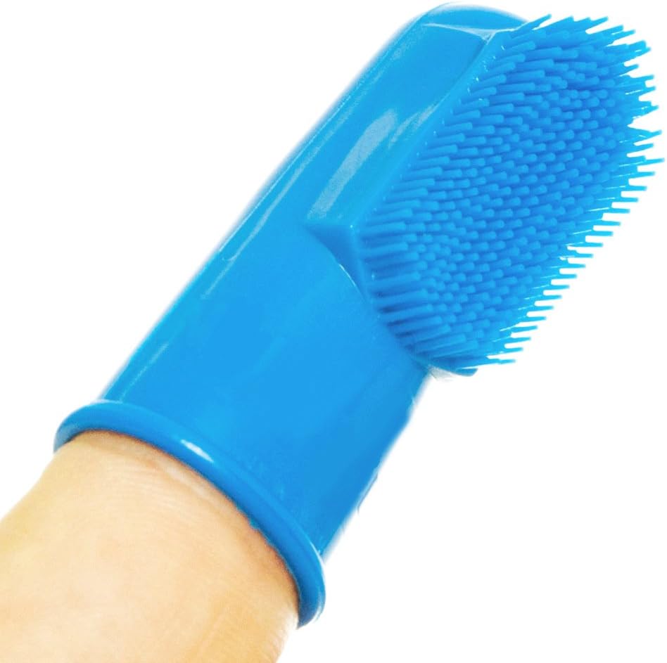 Pet Republique Dog Finger Toothbrush Set of 6 - Dental Hygiene Brushes for Small to Large Dogs, Cats, and Most Pets - Small Size Finger Opening