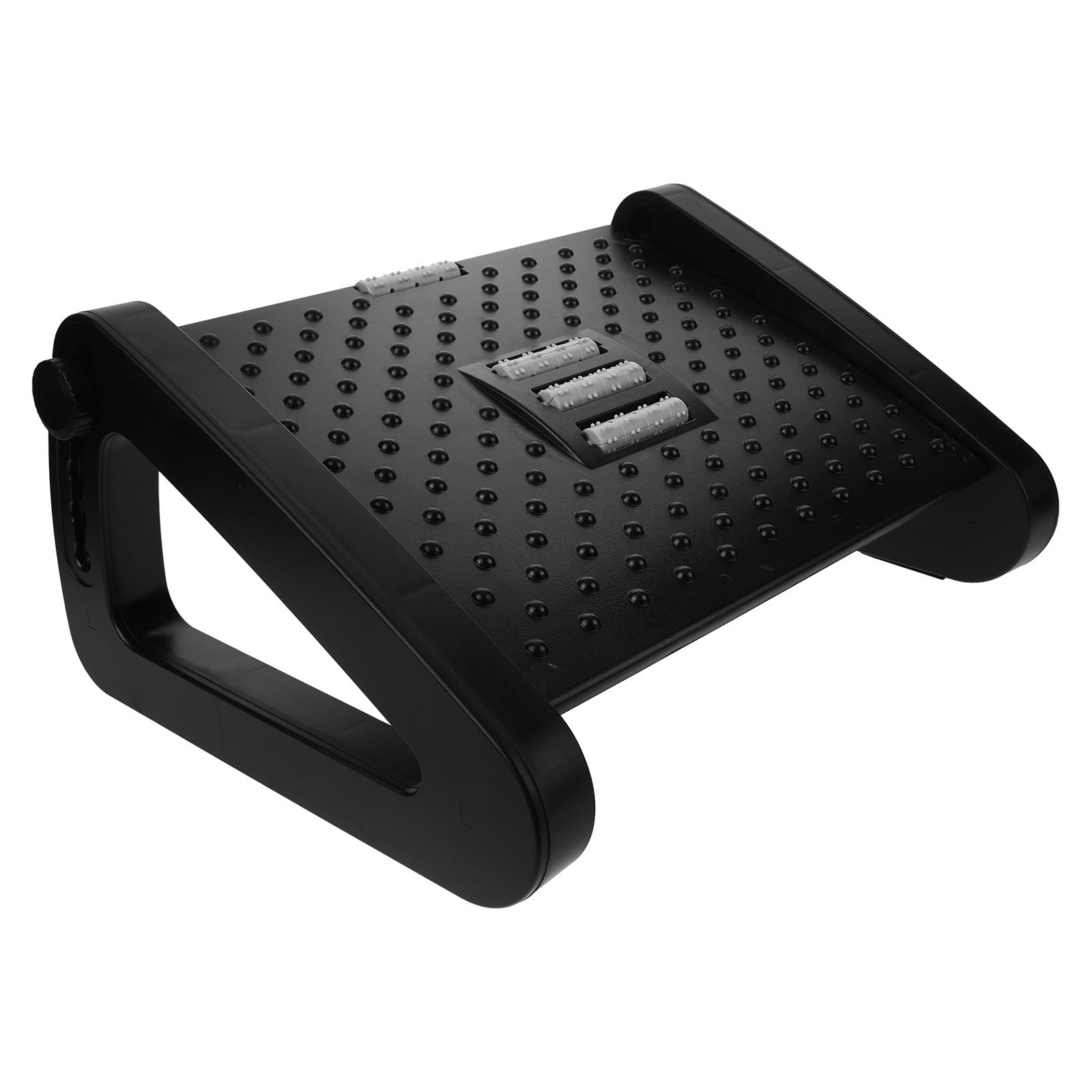 Repose-pieds ergonomique BESTYASH noir en plastique à bords arrondis