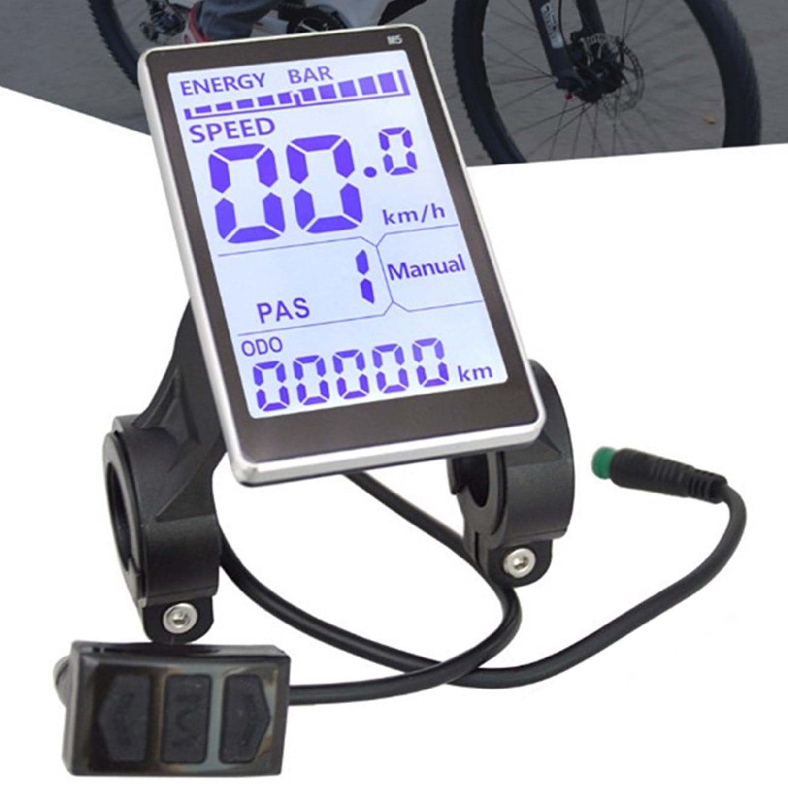 Pantalla LCD para Bicicleta eléctrica, 24V / 36V / 48V Bicicletas Impermeables Panel de Control del medidor de Pantalla LCD para Panel de Bicicletas Scooter eléctrico