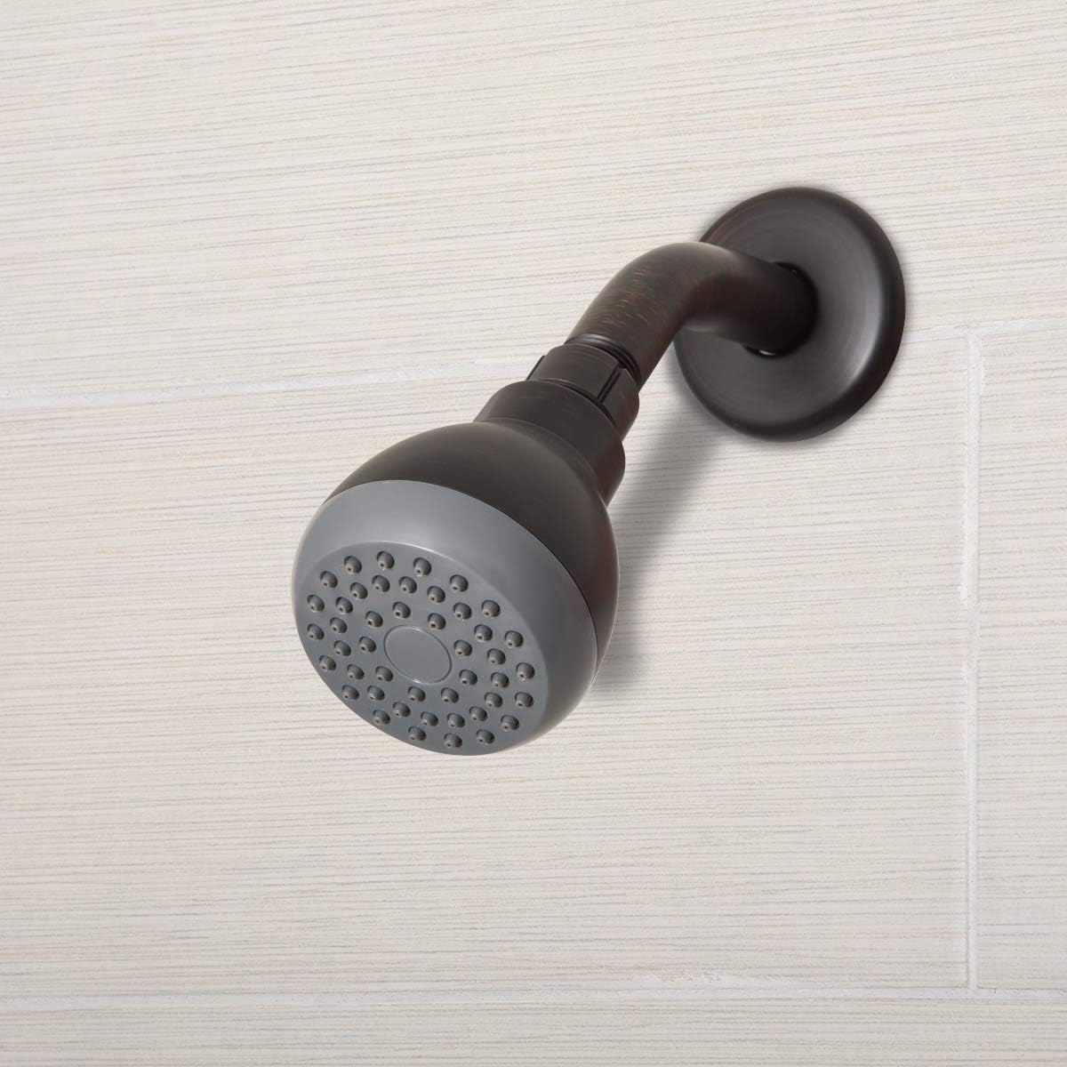 Amazon Basics High-Pressure Shower Head, 3 Inch, Oil Rubbed Bronze