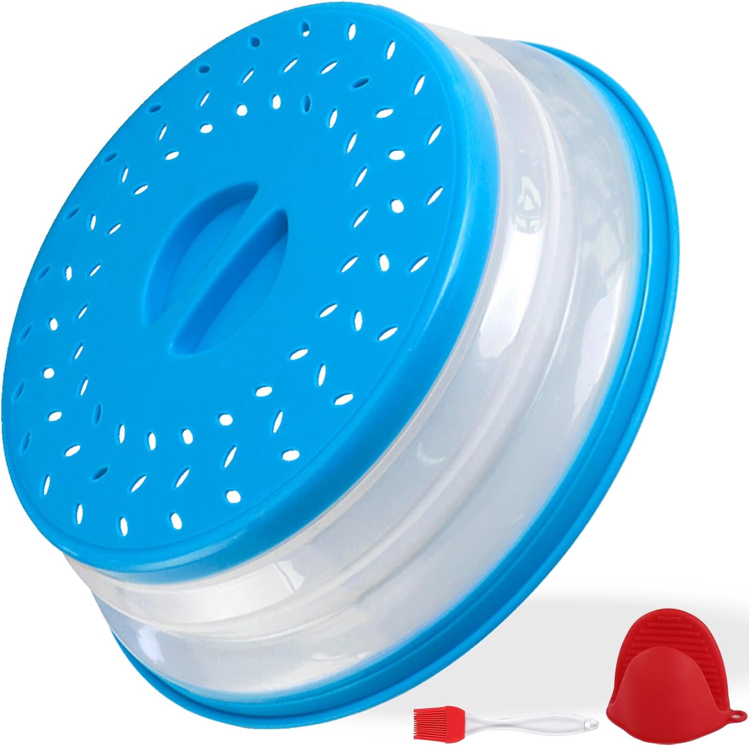 egghat Collapsible Microwave Plate Cover Vented Microwave