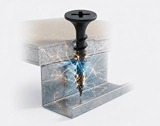 Schnellbauschrauben 3,9 x 45 mm Grobgewinde von Tergato | 1000 Stück Trockenbau Schrauben für Gipskarton | Rigips Schrauben für Holzunterkonstruktionen | Stahl Schwarz Phosphatiert DIN EN 14566