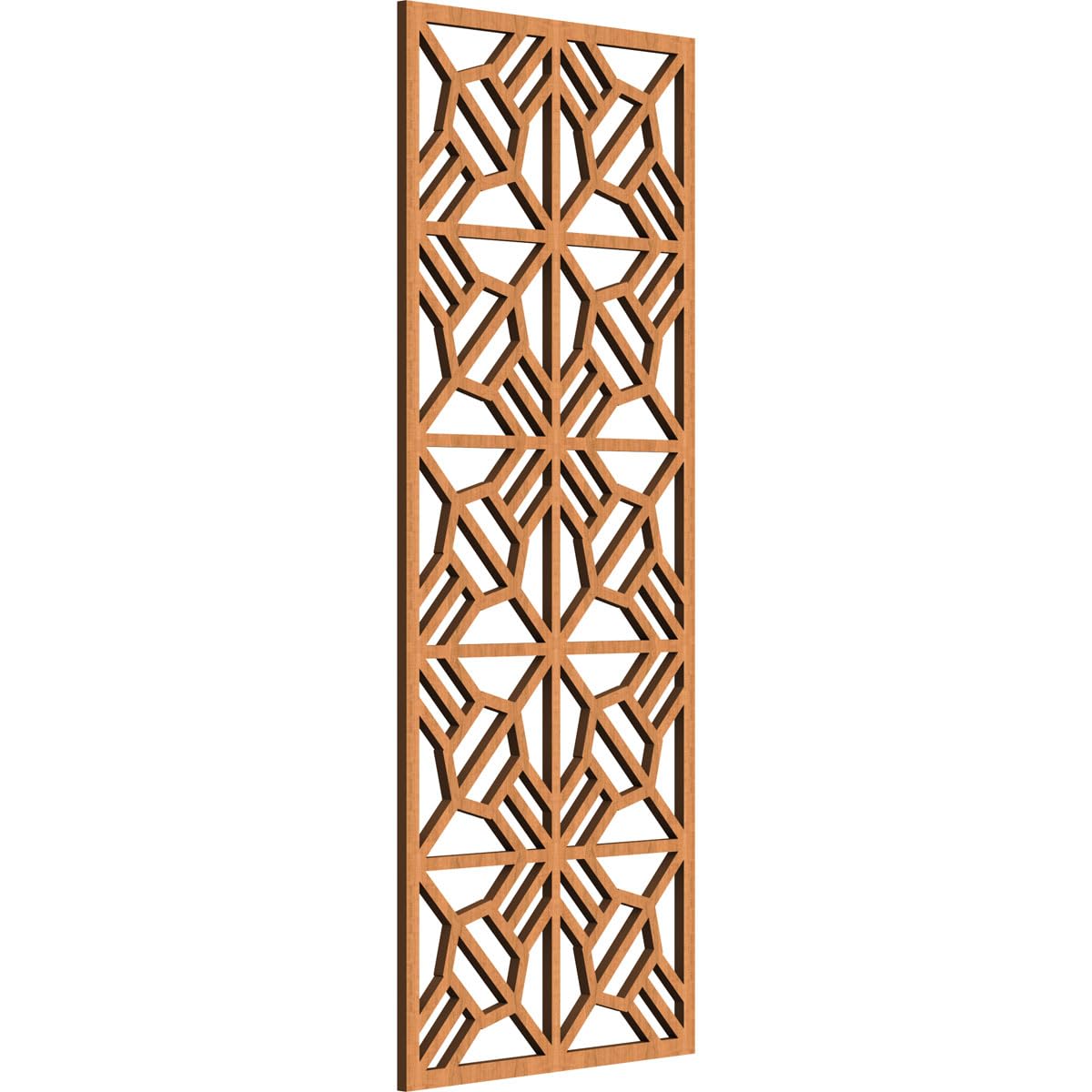 15 3/8"W x 39 3/8"H x 3/8"T Auburn Decorative Fretwork Wood Wall Panels, Cherry