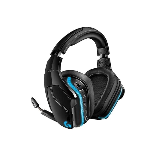 Logitech G935 Wireless DTS:X 7.1 Surround Sound LIGHTSYNC RGB PC Gaming Headset - Black, Blue (Renewed)