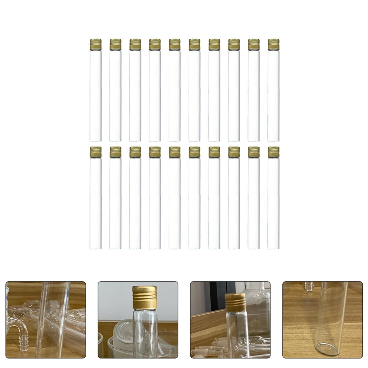 Luxshiny 20pezzi Pz Provette Trasparenti Con Tappi Vite Provetta Da Laboratorio Per Campioni Misurazioni Precise e Alta Trasparenza e Chimicamente Sicura