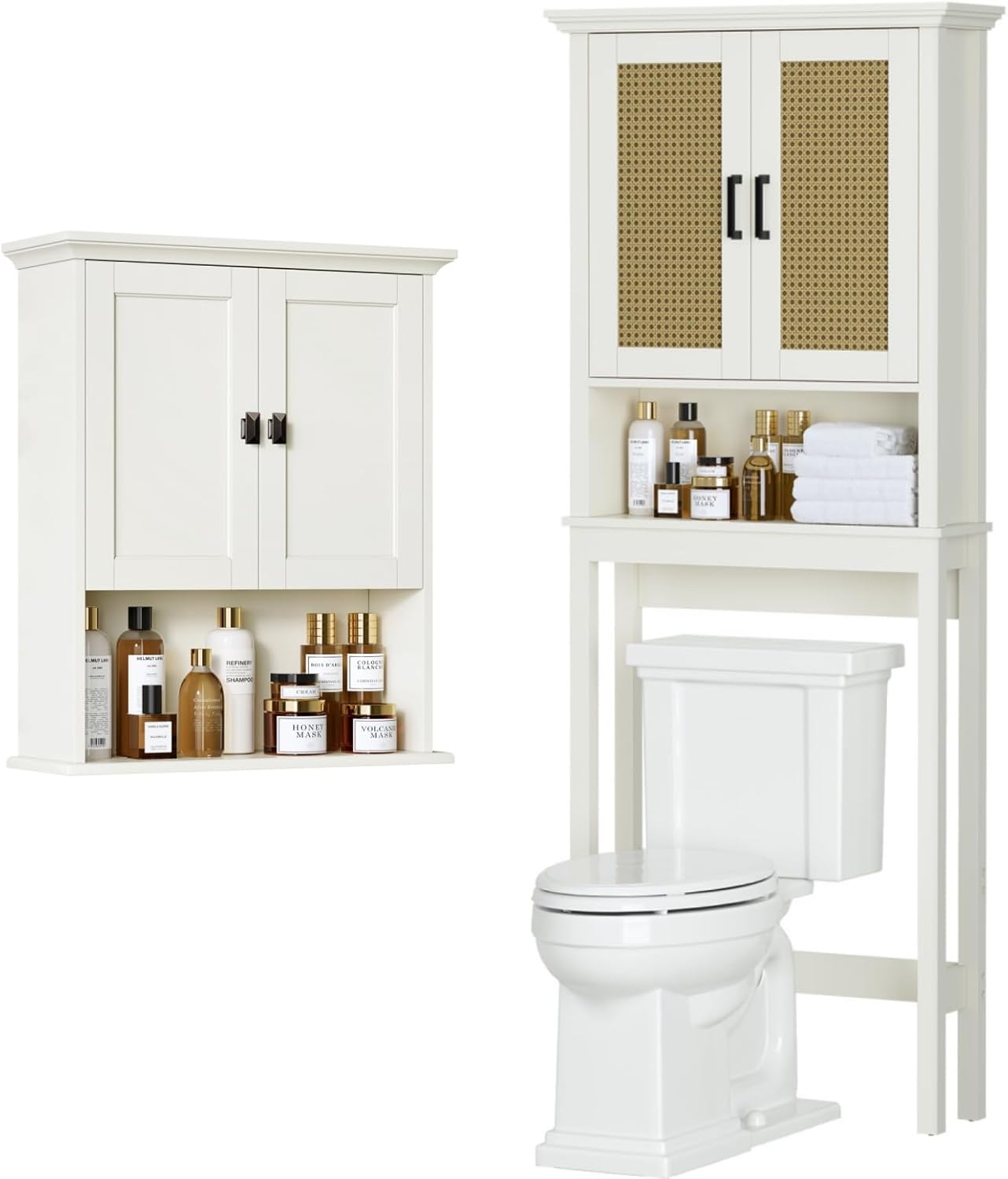 Over The Toilet Storage Cabinet, Over Toilet Storage Cabinet with Rattan Door