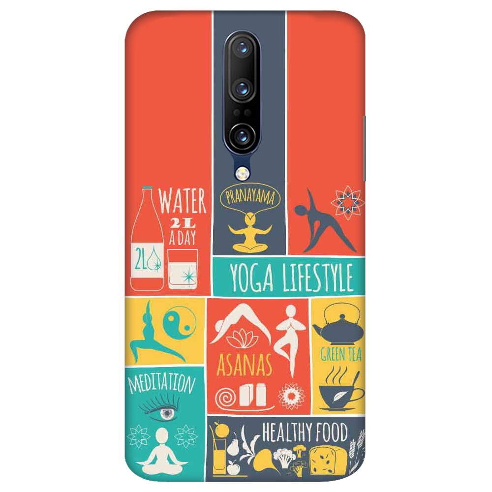 Crazy Gift Printed Designer Mobile Back Cover for Oneplus 7 Pro (Yoga::Health::Clourful)
