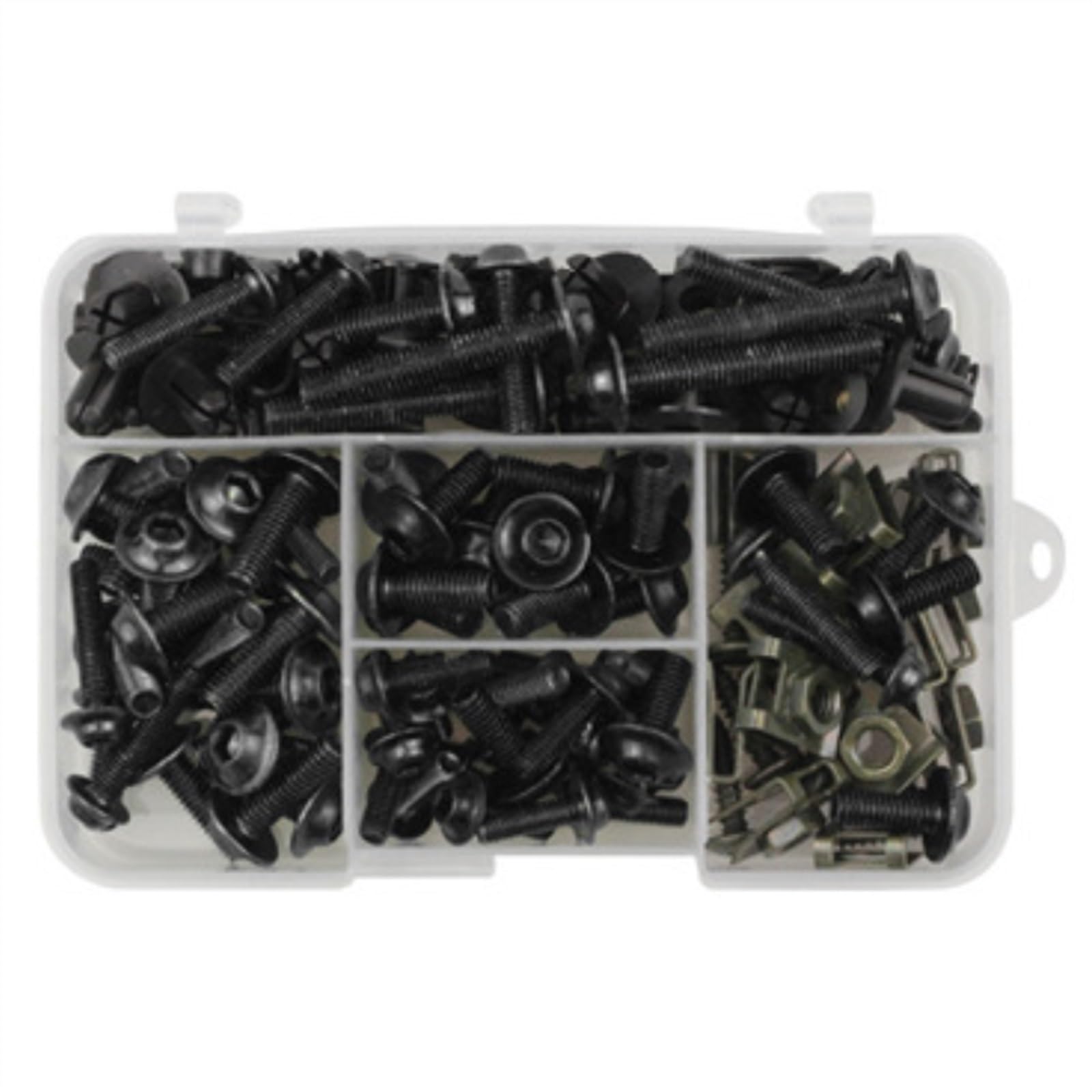 190PCS Complete Fairing Bolts Screw For Kawasaki ZX6R ZX7R ZX9R ZX10R ZX12R ZX14R For Versys 650 CNC Alloy(Black)