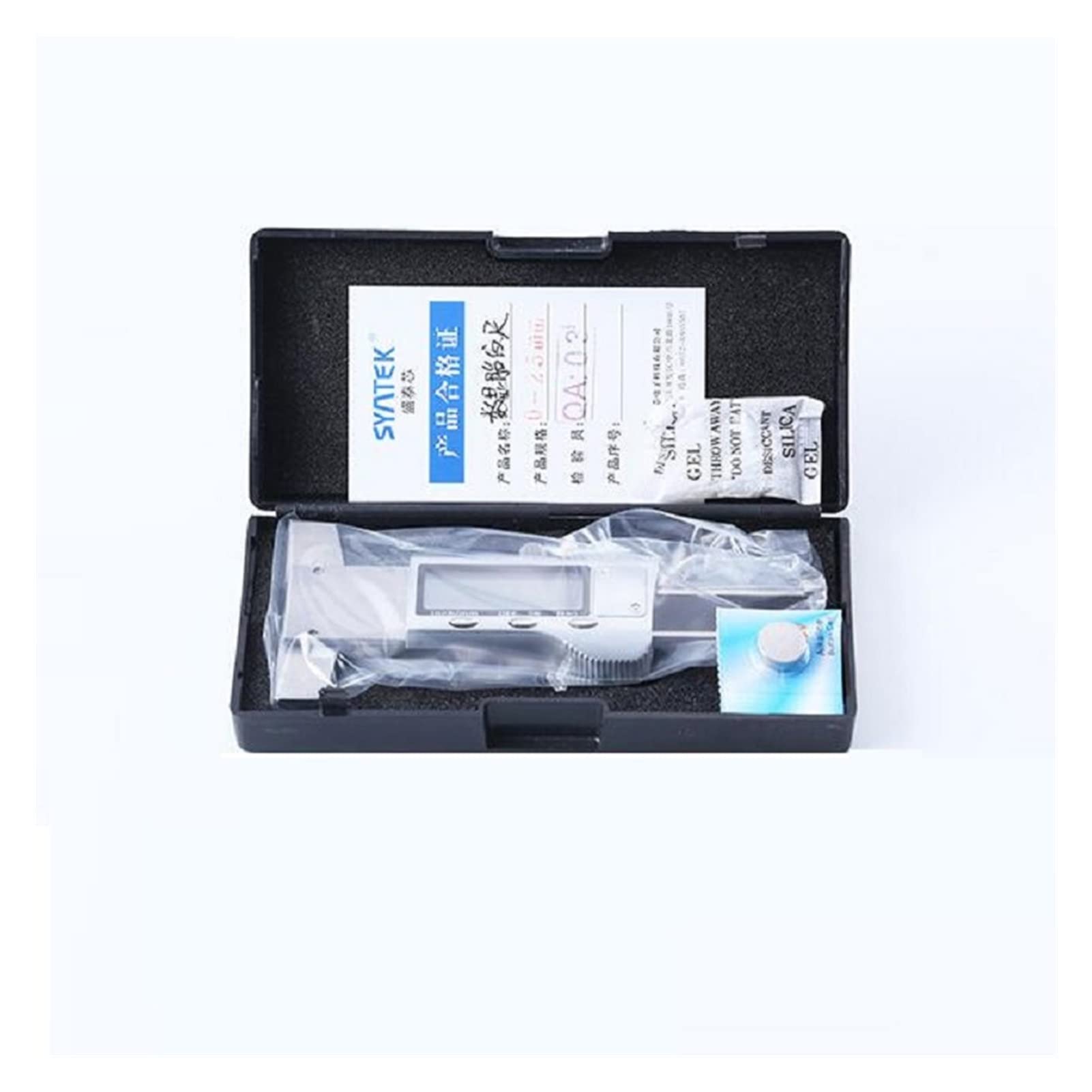0.01mm micrómetro digital 0-25mm LCD MEDIDA DE PROFUNDIDAD ELECTRÓNICA PISTA MEDIDA METAL MEDIDA CALGUA DE FIBRA DE CARBONO Instrumentos de medición de altura(Stainless steel)