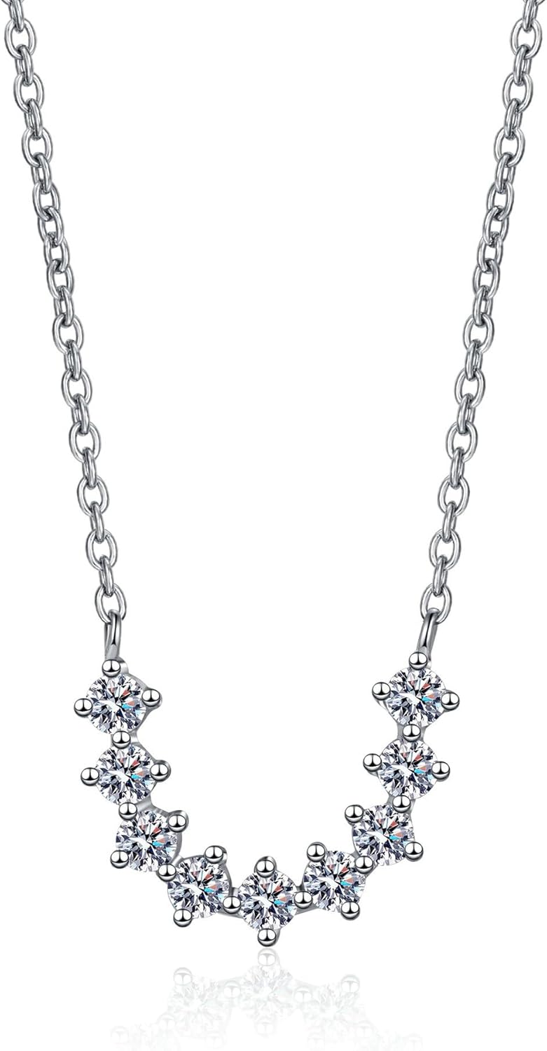 14K Gold 1.26ct U-Shape Diamond Pendant Necklace for Women, VVS1 D-Color, Stunning Gift for Women