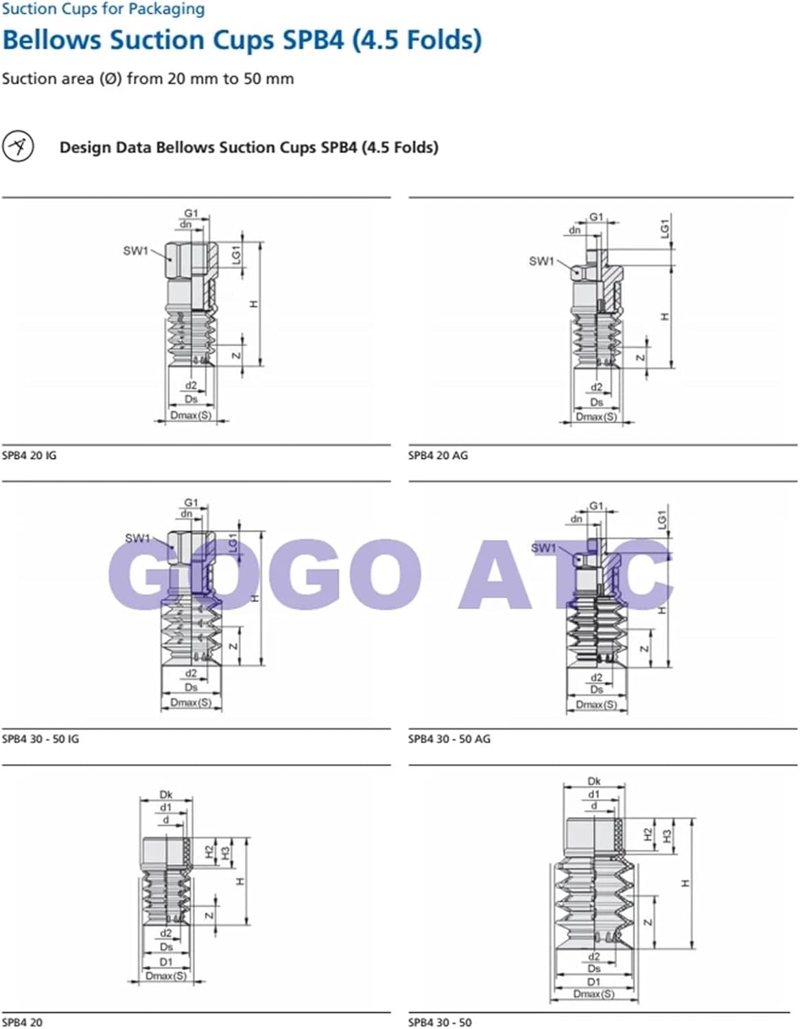 COKYIS Corrugated Suction Cup SPB4-30 SI-55 SPB4-40 SI-55 Plastic Bag Aluminum foil Bag Soft Pad Robot Accessories Vacuum Suction Cup(Color:SPB4-40 SI-55,Size:G3-8 AG)