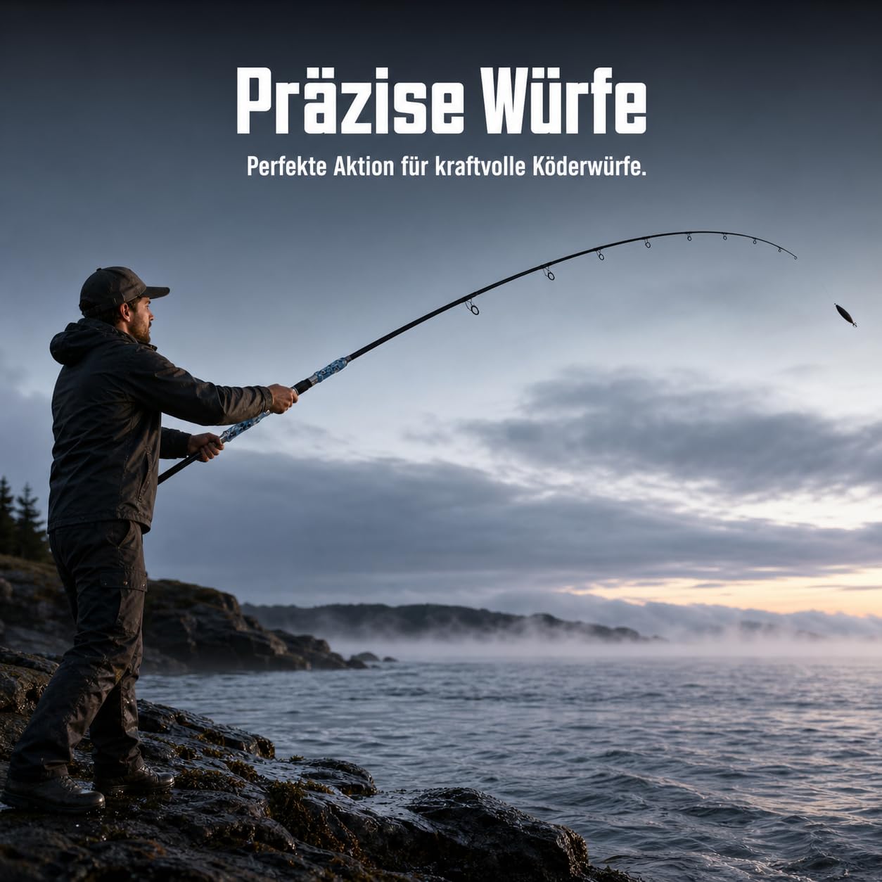 Canna da Pesca per Esche Telescopica, Manico a pistola, size to 2