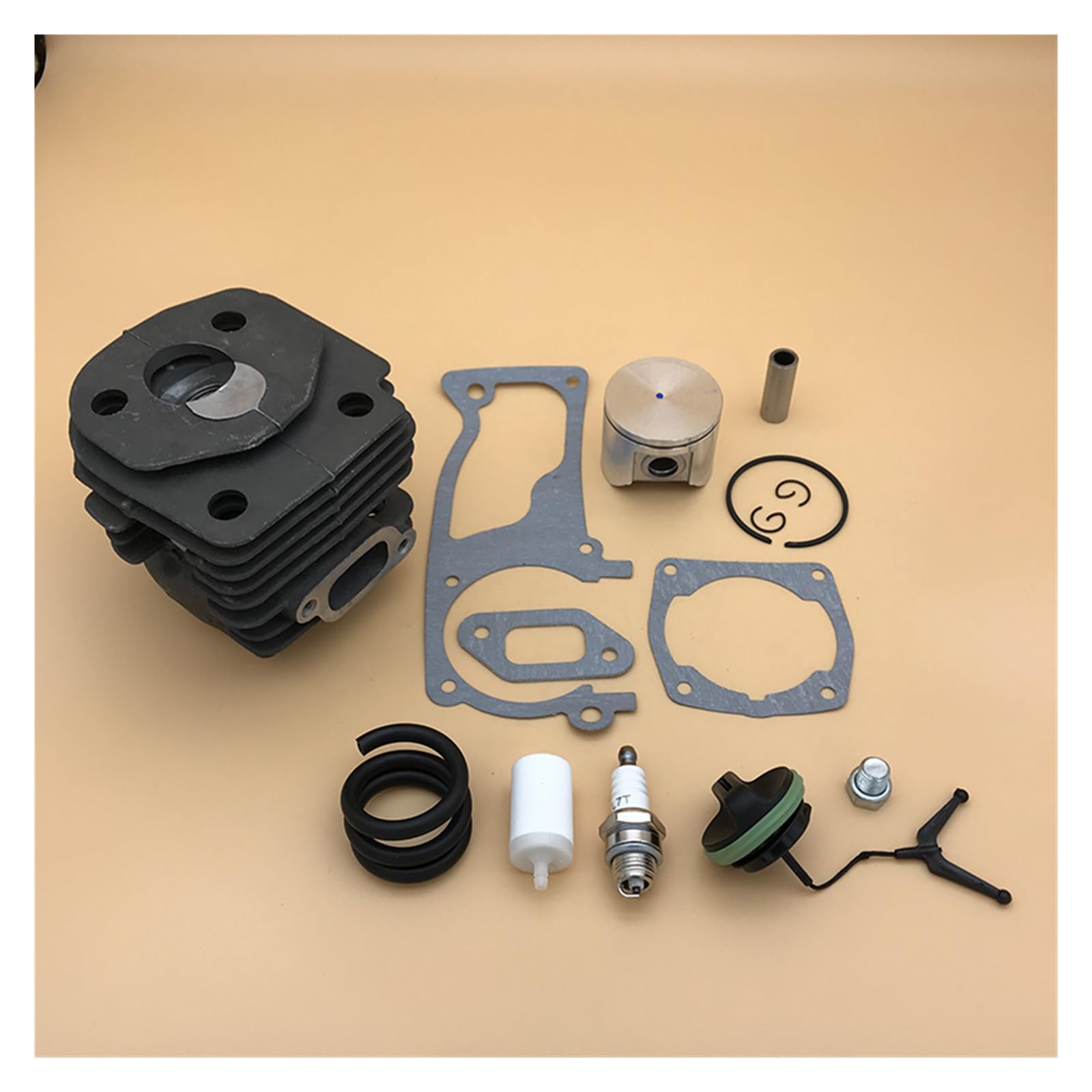 Kit de filtro de combustible de bujía de pistón de cilindro de 47mm for HUSQVARNA 359 357 XP 357XP piezas de Motor de motosierra de gasolina 537 15 73-02
