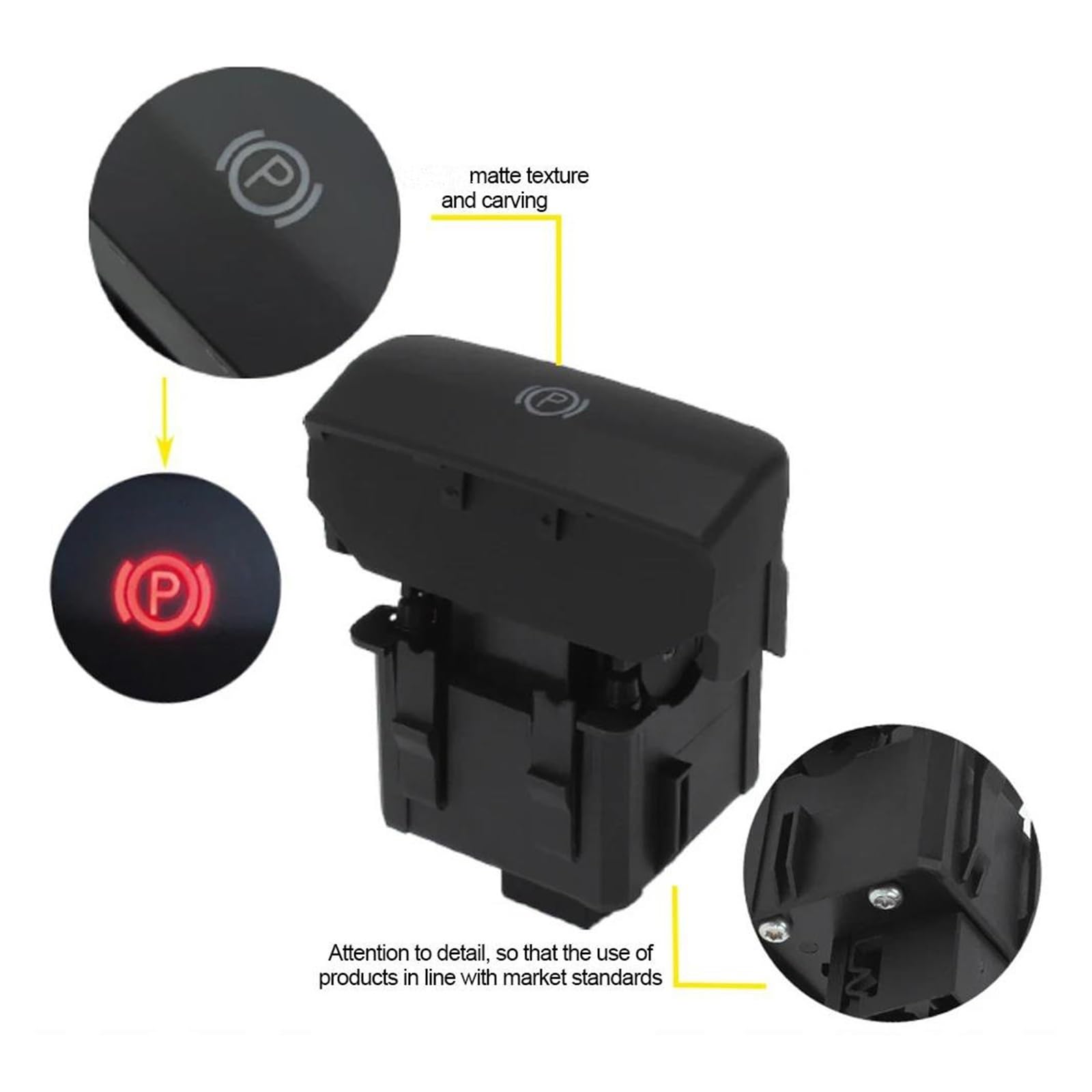 pour Peugeot 5008 308 3008 CC SW Ds5 Ds6 607 4707.06 47 Interrupteur de Frein à Main électronique Voiture 470706 470703 470702 Interrupteur de Frein de stationnement