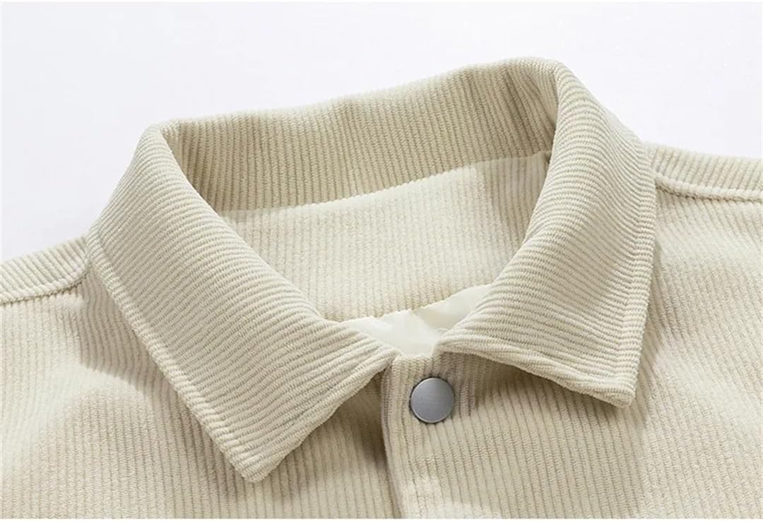 Fnfmrfmr Men Casual Single Breasted Long Sleeves Jacket Solid Color Pockets Comfortable Outerwear